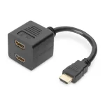 DIGITUS AK-330400-002-S Full HD 3D 24Hz aranyozott HDMI Y-elosztó kábel 0,2m