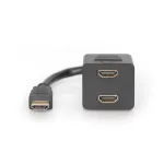 DIGITUS AK-330400-002-S Full HD 3D 24Hz aranyozott HDMI Y-elosztó kábel 0,2m