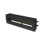 Lanberg AK-VDP103-B 19 3U DIN sínes fedeles fekete kismegszakító tartó panel