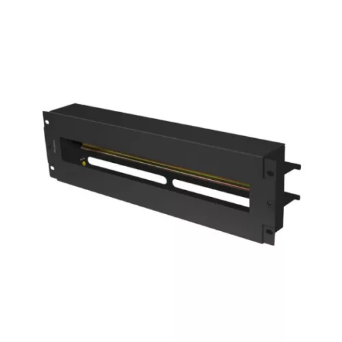 Lanberg AK-VDP103-B 19 3U DIN sínes fedeles fekete kismegszakító tartó panel