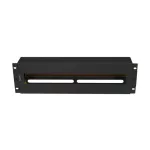 Lanberg AK-VDP103-B 19 3U DIN sínes fedeles fekete kismegszakító tartó panel