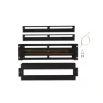 Lanberg AK-VDP103-B 19 3U DIN sínes fedeles fekete kismegszakító tartó panel