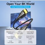 Vention HDMI/M -> HDMI/M HD, (8K, optikai kábel, fekete, 1080P@160Hz /2K@144Hz /4K@120Hz / 8K@60Hz, Átviteli sebesség: 48Gbps), 2m, kábel