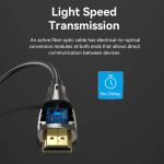 Vention HDMI/M -> HDMI/M HD, (8K, optikai kábel, fekete, 1080P@160Hz /2K@144Hz /4K@120Hz / 8K@60Hz, Átviteli sebesség: 48Gbps), 5m, kábel