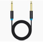 Vention 6.5mm jack/M -> 6.5mm jack/M kábel,  (fekete, aranyozott), 2m, kábel