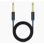 Vention 6.5mm jack/M -> 6.5mm jack/M kábel, (fekete, aranyozott), 3m, kábel