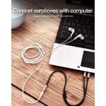 Vention 2*3.5mm jack/M -> 3.5mm jack/F,  (stereo splitter, fekete), 0,3m, kábel