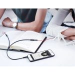 Vention 3.5mm jack/M -> 2*3.5mm jack/F,  (ABS, stereo splitter, fekete), 0,3m kábel