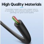 Vention 2*3.5mm jack/M -> 3.5mm jack/F, (ABS, audio, fekete), 0,3m, kábel