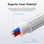 Vention RCA/M -> RCA/M , (szövet,ezüst,alu) 10m, kábel
