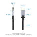 Vention USB-C/M -> 3.5mm Jack ,1m, kábel
