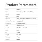 Vention 3.5mm jack/M -> 3.5mm/F, 1,5m, (hosszabbító,audio,fekete), kábel