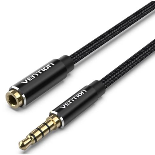 Vention 3.5mm jack/M -> 3.5mm/F , (hosszabbító,audio,fekete), 8m, kábel