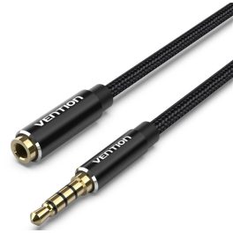   Vention 3.5mm jack/M -> 3.5mm/F , (hosszabbító,audio,fekete),10m, kábel