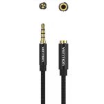 Vention 3.5mm jack/M -> 3.5mm/F , (hosszabbító,audio,fekete),10m, kábel