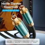 Vention Toslink optikai, (audio,réz, szövet, zöld), 3m, kábel