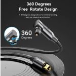 Vention Toslink optikai,  (audio,90 fokos, alu,fekete), 3m, kábel