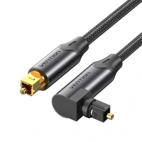 Vention Toslink optikai, (audio,90 fokos, alu,fekete), 5m, kábel