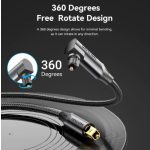 Vention Toslink optikai, (audio,90 fokos, alu,fekete), 5m, kábel