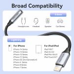 Vention 3.5mm jack/F -> Lightning, 0,1m, kábel