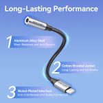 Vention 3.5mm jack/F -> Lightning, 0,1m, kábel