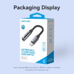 Vention 3.5mm jack/F -> Lightning, 0,1m, kábel