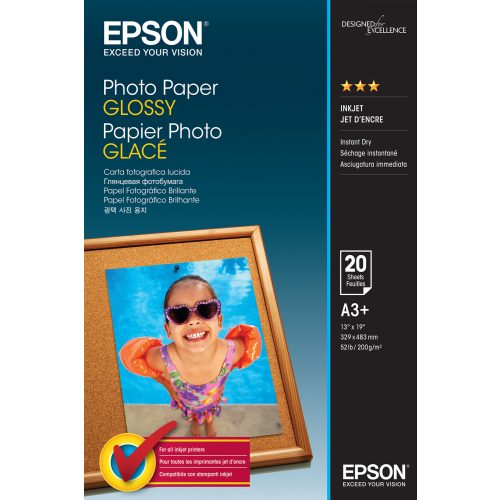 Epson fényes fotópapír (A3+, 20 lap, 200g)