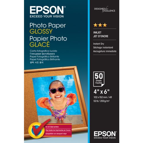 Epson fényes fotópapír (10x15, 50 lap, 200g)