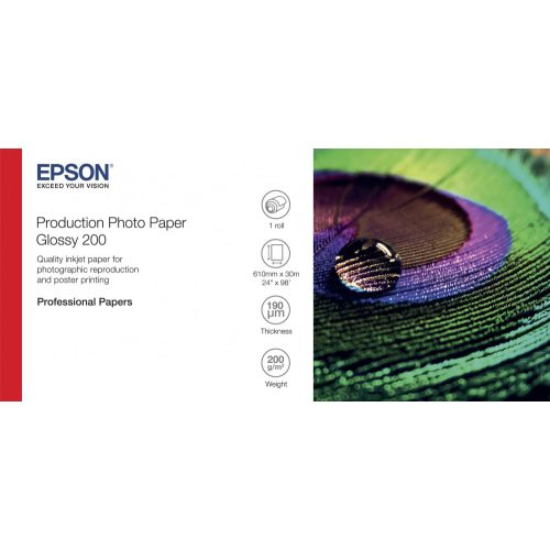 Epson fényes fotópapír 24"x30m 200g