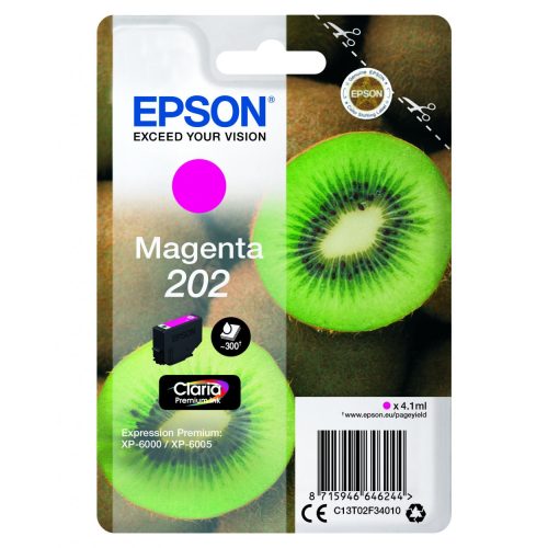 Epson T02F3 Tintapatron Magenta 4,1ml No.202