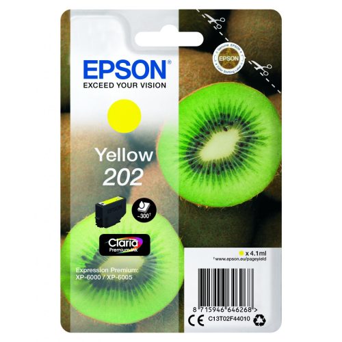 Epson T02F4 Tintapatron Yellow 4,1ml No.202