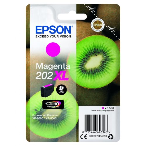 Epson T02H3 Tintapatron Magenta 8,5ml No.202XL