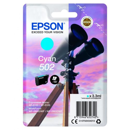 Epson T02V2 Tintapatron Cyan 3,3ml No.502