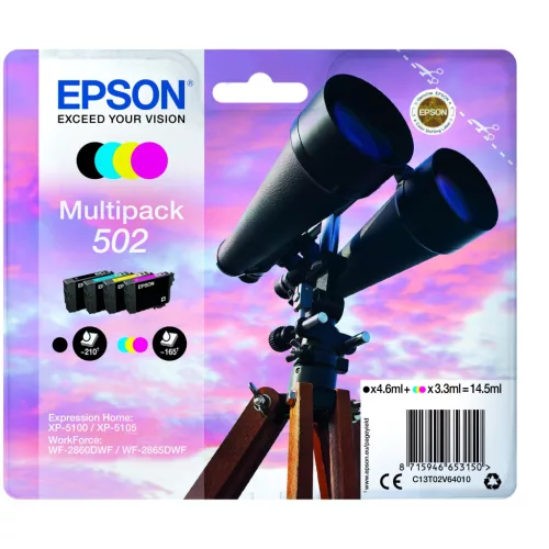 Epson T02V6 Tintapatron Multipack 14,5ml No.502