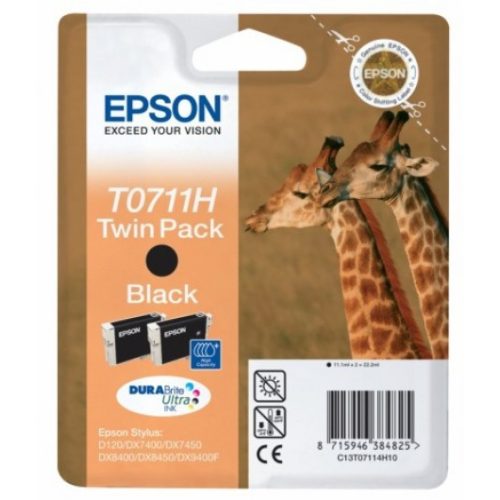 Epson T07114H Tintapatron Black 2x11ml