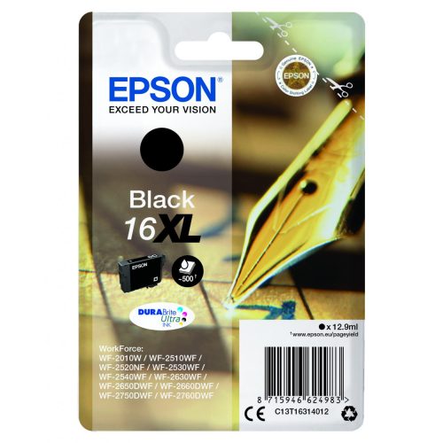 Epson T1631 Tintapatron Black 12,9ml No.16XL