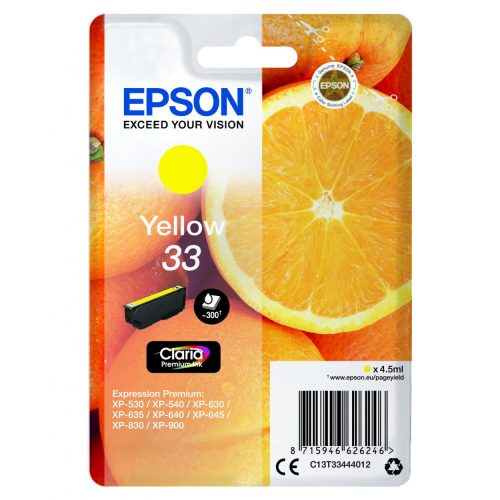 Epson T3344 Tintapatron Yellow 4,5ml No.33