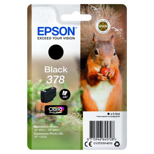 Epson T3781 Tintapatron Black 5,5ml No.378