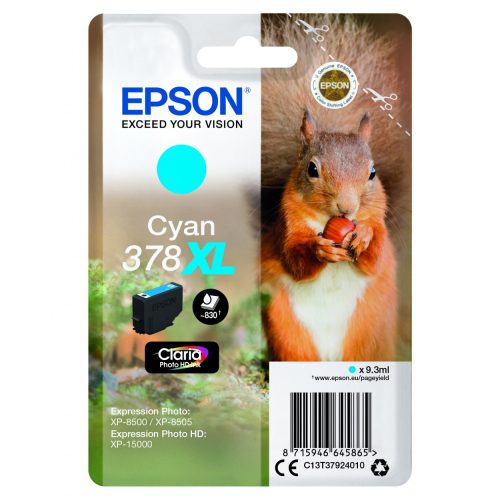 Epson T3792 Tintapatron Cyan 9,3ml No.378XL