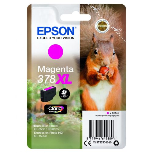 Epson T3793 Tintapatron Magenta 9,3ml No.378XL