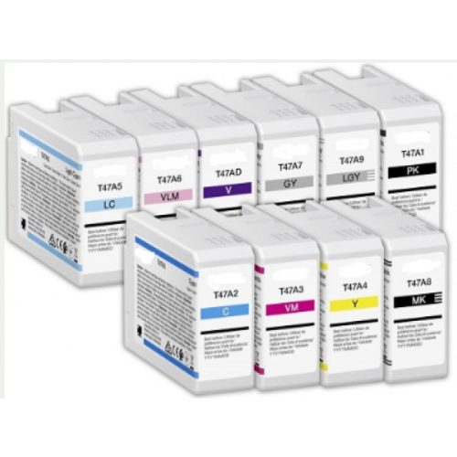 Utángyártott EPSON T47A2 Patron Cyan 50 ml IK