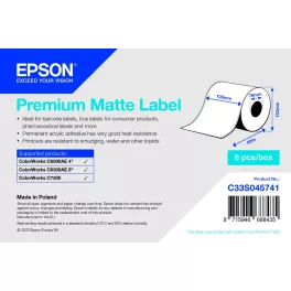 Epson Premium Matte folytonos címketekercs 102mm*60fm