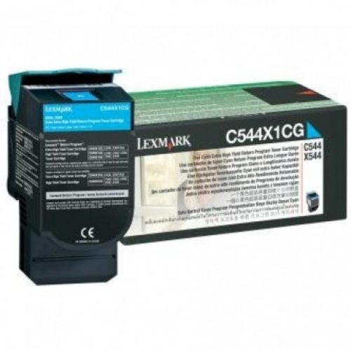 Lexmark C544/X544 Extra High Return Toner Cyan 4K (Eredeti) C544X1CG