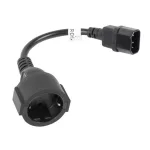 Lanberg C14 apa - SCHUKO anya átalakító 20cm