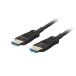 Lanberg CA-HDMI-30FB-0100-BK HDMI 2.1 apa-apa fekete aktív optikai AOC kábel 10m