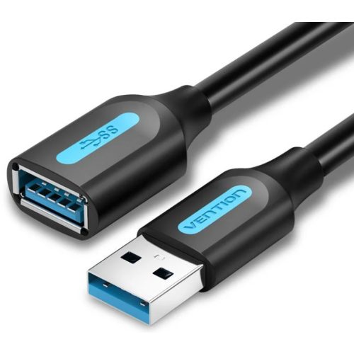 Vention USB-A 3.0/M -> USB-A 3.0/F, (hosszabbító,PVC),  3m, kábel