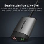 Vention USB 2.0 -> 3,5mm/F (külső, szürke, OMTP-CTIA), 0,15m,  hangkártya