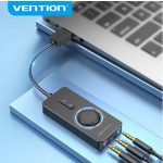Vention USB 2.0 -> 3*3,5mm, (külső, hangerőszabályozós, stereo, fekete) 0,15, hangkártya