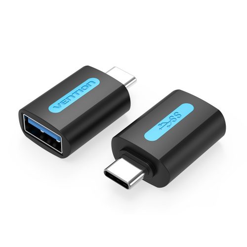 Vention USB-C/M -> USB-C 3.0/F, (OTG,fekete), adapter