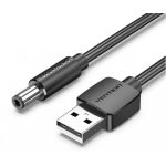 KÁBEL USB-A -> DC 5.5mm, 1m, (fekete), Vention